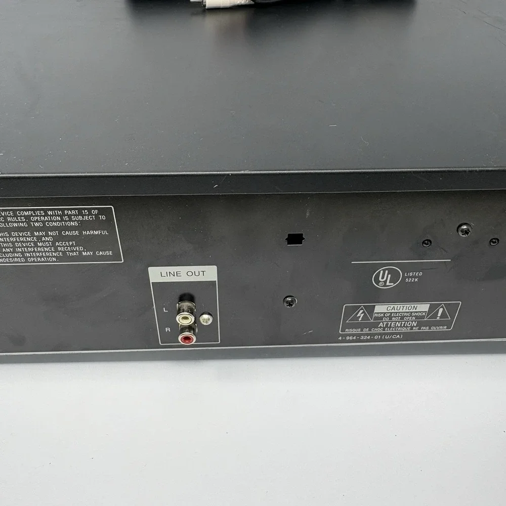 Sony CDP-C345 5 Disc CD Changer Player w/ Remote & RCA Cable Tested